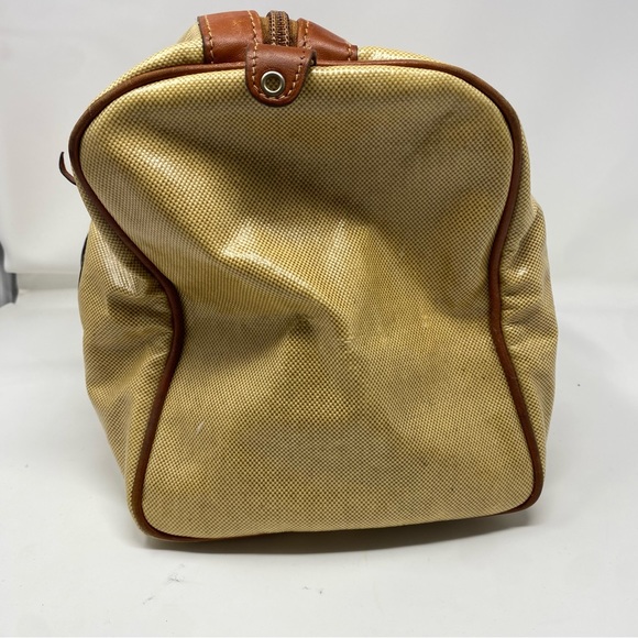 ROBINSON LUGGAGE SINCE 1927 MADE IN ITALY Traveler Duffle Bag Brown Khaki - Picture 2 of 9